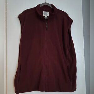 St. John's Bay Maroon Zip-Up Vest